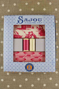 Sajou gift box Plaisirs de la campagne pink fabrics and spools