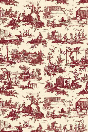 Fat Quarter Sajou-Stoff Travaux de la Manufacture bordeaux Hauptmotiv 