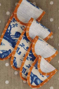 Sajou Scherenetui Toile de Jouy Blau in unterschiedlichen Größen