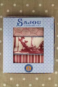 Sajou Travaux de la Manufacture bordeaux fabric with two coordinates