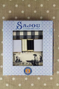 Sajou gift box Travaux de la Manufacture black fabrics and spools