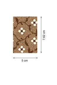 Repeat motif Sajou  L'Abreuvoir brown coordinate: vertical 7.6cm - horizontal 5cm