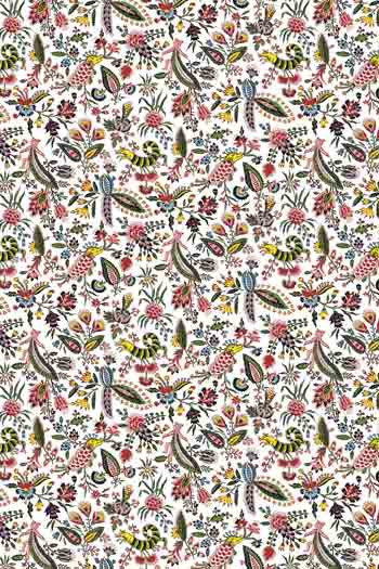 Sajou Coquecigrues fabric swatch miniature motif 