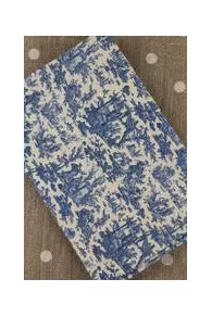 Fat Quarter Sajou Toile de Jouy Offrande à l'Amour Miniatur in Blau 