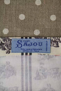 Sajou blue label sewn inside the bag