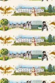 Coupon de tissu Sajou la vie de Napoléon et Joséphine