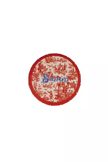Sajou small red click clack storage box red Toile de Jouy Sajou small red click clack storage box red Toile de Jouy