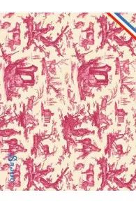 Sajou Postkarte Toile de Jouy Plaisirs de la Campagne in Rosa