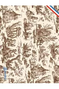Sajou Postkarte Toile de Jouy L'Abreuvoir in Braun 
