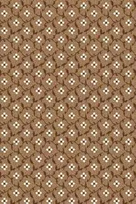 Toile cirée Sajou motif marron sur fond écru toile de Jouy l'Abreuvoir vendue en coupon