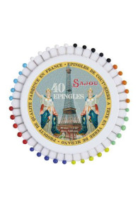 Disque de 40 épingles tête de verre Sajou - Tour Eiffel