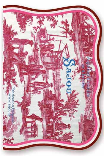 Sajou Vintage Nadelmappe Toile de Jouy Rot mit 40 Stick- und Nähnadeln Sajou Vintage Nadelmappe Toile de Jouy Rot mit 40 Stick- und Nähnadeln