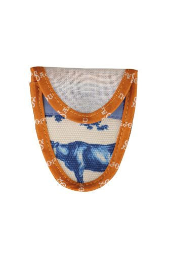 Sajou scissor case size S blue Toile de Jouy orange bias Sajou scissor case size S blue Toile de Jouy orange bias