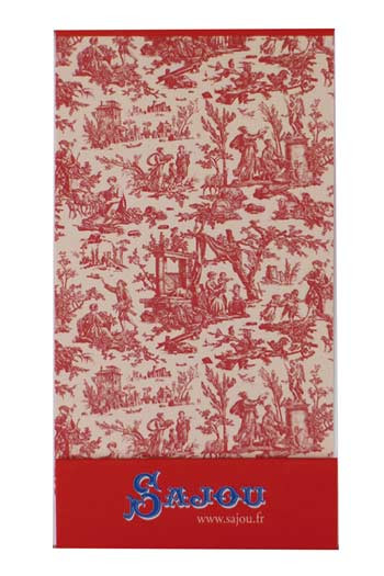 Sajou-Notizblock Toile de Jouy Offrande à l'Amour in Rot Sajou-Notizblock Toile de Jouy Offrande à l'Amour in Rot