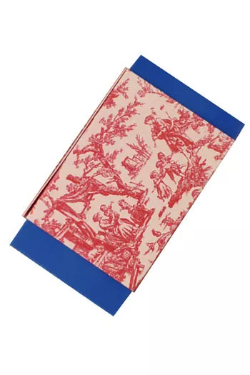 Blue Sajou eraser red Toile de Jouy motif Blue Sajou eraser red Toile de Jouy motif