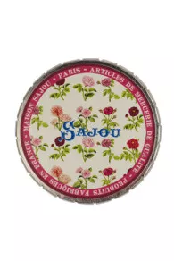 Sajou click clack storage box printed with Josephine's Roses motif closed