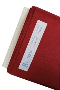 12 threads per cm Embroidery linen Colour  Cherry