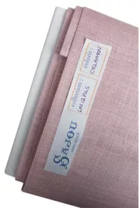 12 threads per cm Embroidery linen Colour  Cyclamen