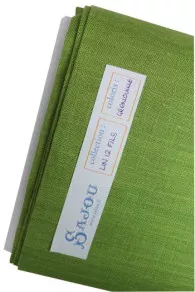 12 threads per cm Embroidery linen Colour  Frog
