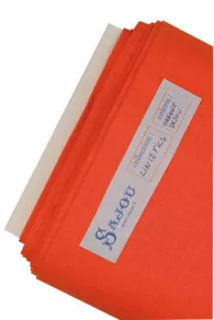 12 threads per cm Embroidery linen Colour  Sajou Orange