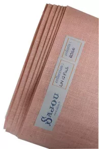 12 threads per cm Embroidery linen Colour  Pink