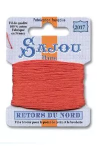 Stickgarn Sajou Retors du Nord 20 m Karte Koralle