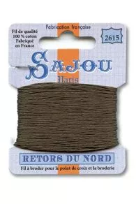 Sajou embroidery thread - Retors du Nord colour Army green 