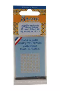 Aiguilles tapiss. n°16 55mm - diam. 1,4mm sans pointe