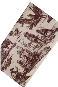 Fat Quarter Sajou-Stoff L'Abreuvoir braun Hauptmotiv : Präsentation 