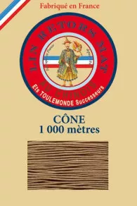 Matt twisted linen 12/3 on 1000m cones colour 185 Beige Fil Au Chinois