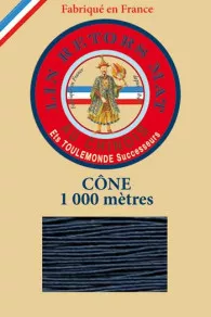 Matt twisted linen 12/3 on 1000m cones colour 266 Blue Fil Au Chinois