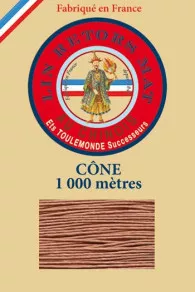 Matt twisted linen 12/3 on 1000m cones colour 330 Fawn Fil Au Chinois