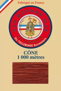Matt twisted linen 12/3 on 1000m cones colour 333 Copper Fil Au Chinois
