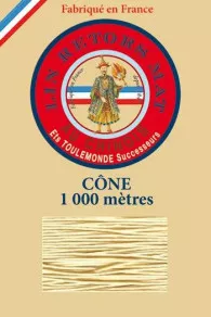 Matt twisted linen 12/3 on 1000m cones colour 571 Ecru Fil Au Chinois
