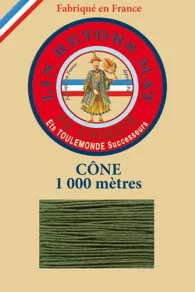 Matt twisted linen 12/3 on 1000m cones colour 735 Chartreuse Fil Au Chinois