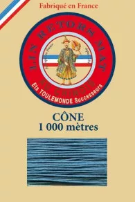 Matt twisted linen 12/3 on 1000m cones colour 863 Duck Fil Au Chinois