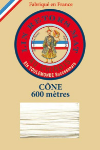 Matt twisted linen 12/5 on 600m cones colour 105 Natural Fil Au Chinois