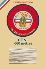 Matt twisted linen 12/5 on 600m cones colour 359 Grey Fil Au Chinois
