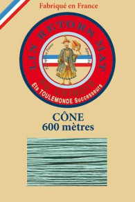 Matt twisted linen 12/5 on 600m cones colour 448 Jade Fil Au Chinois