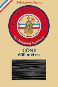 Matt twisted linen 12/5 on 600m cones colour 494 Pine Fil Au Chinois