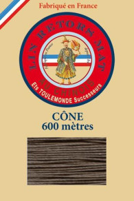 Matt twisted linen 12/5 on 600m cones colour 518 Mole Fil Au Chinois