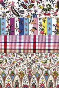 The five indienne Sajou fabrics Coquecigrues collection