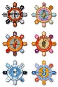 Six Sajou thread cards Louviers - Thread trademarks