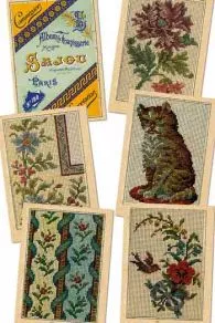 Six Sajou needlepoint postcards – Series 100