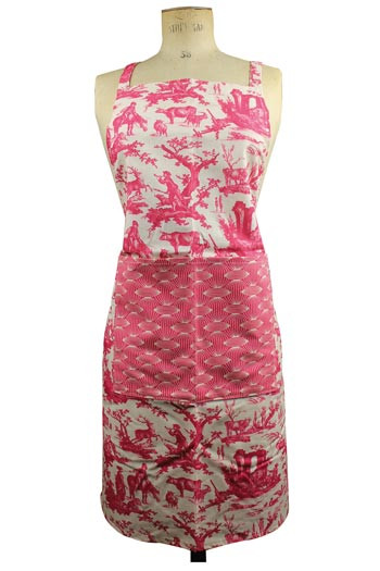 Sajou Schürze für Kochen und Basteln - Toile de Jouy Plaisirs de la Campagne in Pink Sajou Schürze für Kochen und Basteln - Toile de Jouy Plaisirs de la Campagne in Pink