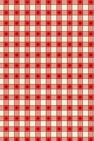 Fat Quarter Sajou Stoff mit Karomuster Rot und Ecru