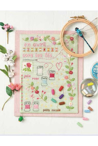 April panel from Marie Suarez book Embroiders the World of Sajou