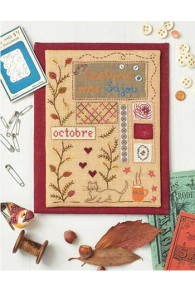 October panel from Marie Suarez book Embroiders the World of Sajou