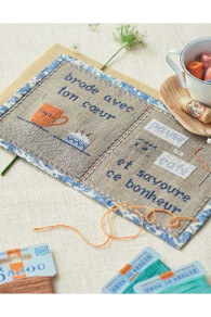 Mug rug from Marie Suarez book Embroiders the World of Sajou