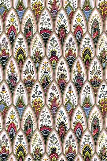 Sajou Coquecigrues scale motif indienne fabric - 150cm wide